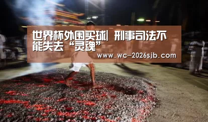 世界杯外围买球|
刑事司法不能失去“灵魂”
